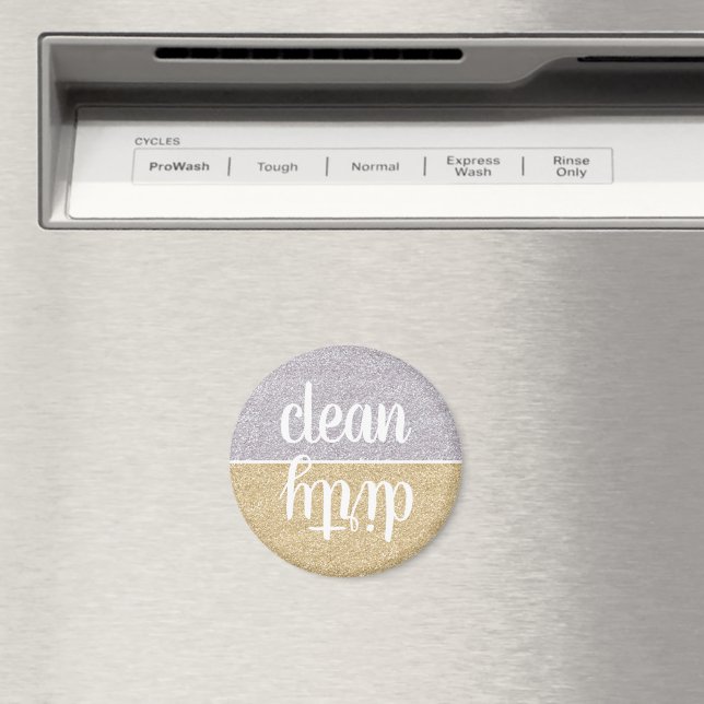 Faux Gold and Silver Glitter Dishwasher Magnet (In Situ (Dishwasher))