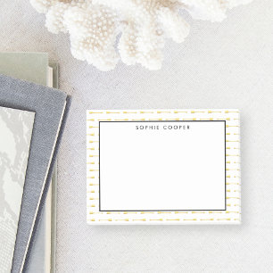 Faux Gold Arrows Pattern Personalized Post-it Notes