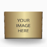 Faux gold background acrylic award<br><div class="desc">Add your image on our beautiful shades of faux gold background.  For more color,  simply delete ours..</div>