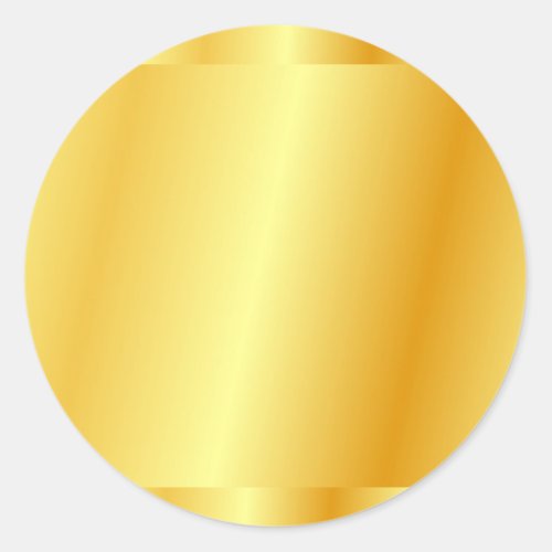 Faux Gold Background Blank Template Trendy Elegant Classic Round Sticker