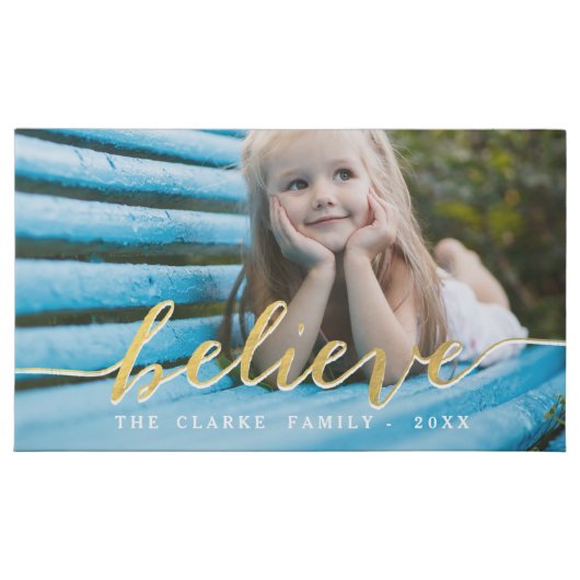 Faux Gold Believe | Holiday Box of Chocolates (Front)