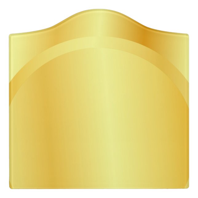 Faux Gold Blank Elegant Glamorous Template Door Sign (Large Crest Front)