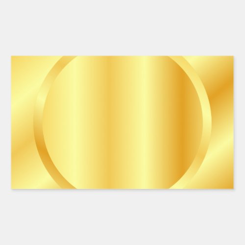 Faux Gold Blank Template Add Text Monogram Rectangular Sticker