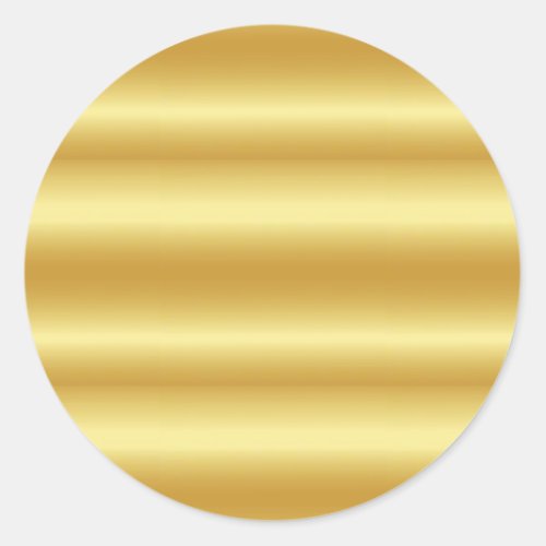 Faux Gold Blank Template Classic Round Sticker