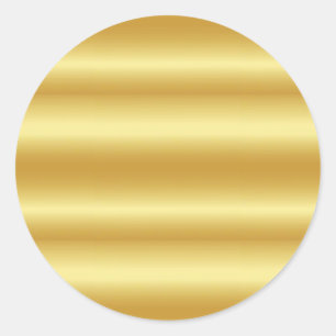 Faux Gold Blank Template Classic Round Sticker