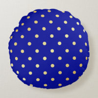 faux gold blue polka dots
