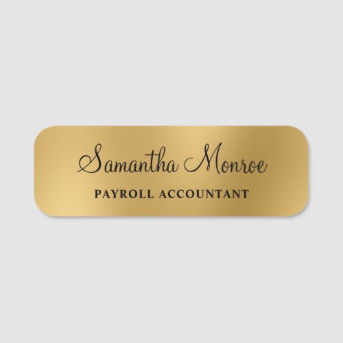 Faux Gold Blur Name Tag