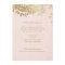 Faux gold blush elegant lace wedding details card