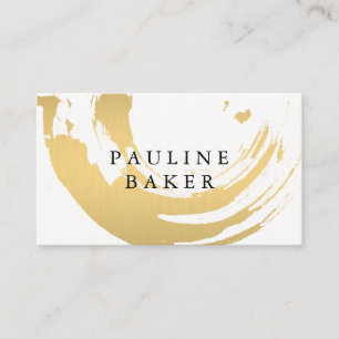 Faux Gold Brushed Business Card
