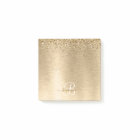 Faux Gold Brushed Metal Glitter Print Monogram Nam