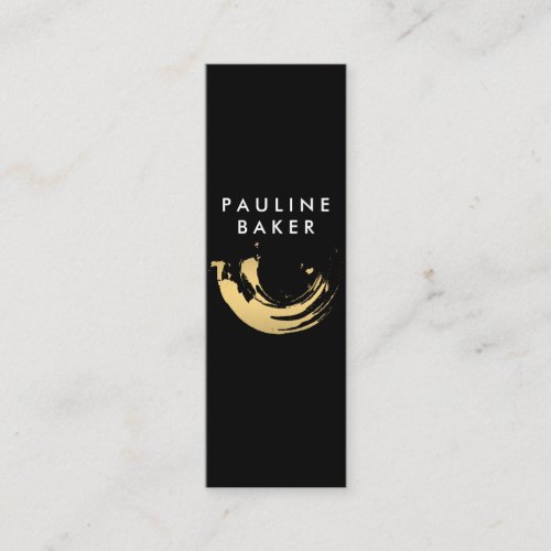 Faux Gold Brushed Mini Business Card