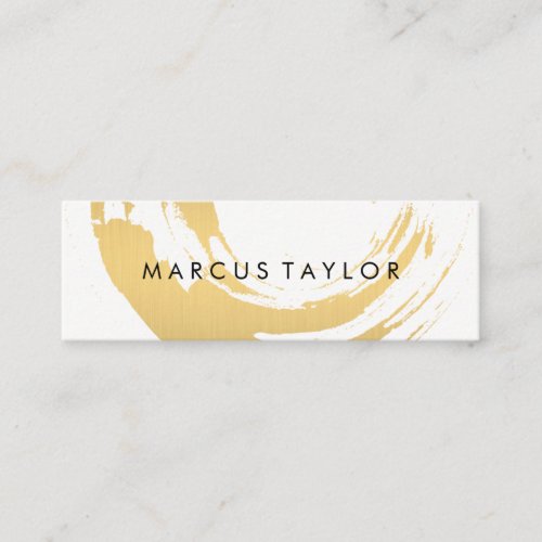 Faux Gold Brushed Mini Business Card