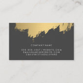 Faux Gold Brushed White Gray Business Card (Back)