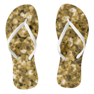 Faux Gold Bubble Women's Flip Flops