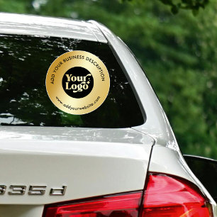 Faux Gold Business Logo Website Car Window Decal