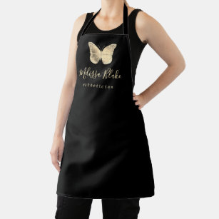 faux gold butterfly apron