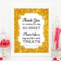 Faux Gold Candy Buffet Bridal Shower Sign Print