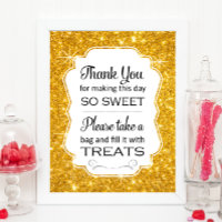 Faux Gold Candy Buffet Bridal Shower Sign Print