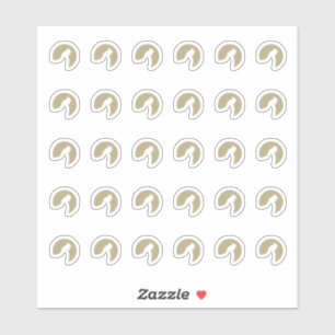 Faux Gold Chicken Wedding Place Cards Meal Choice Sticker