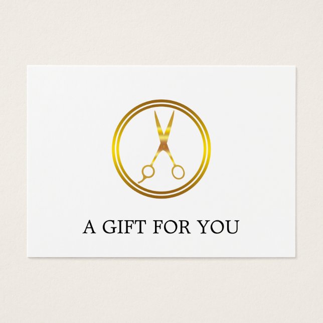 Faux Gold Circle Scissor Minimal Elegant (Front)