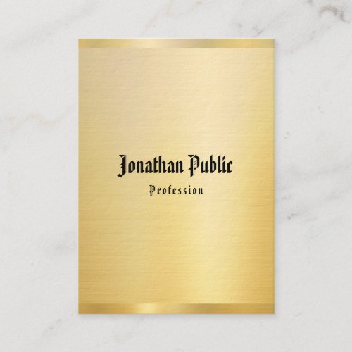 Faux Gold Classic American Text Vintage Template Business Card