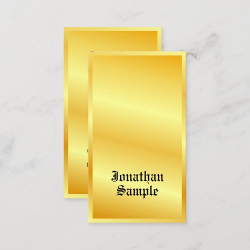 Faux Gold Classic Style Text Elegant Template Business Card