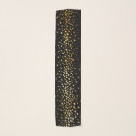 Faux Gold Confetti Black Glam Scarf<br><div class="desc">Deck the halls and yourself too with this chic holiday chiffon scarf. This design features a black background with faux gold confetti sprinkled around. The perfect gift for that special woman in your life. Designed by world renowned artist © Tim Coffey.</div>
