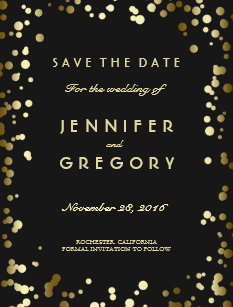 gold save the date postcards zazzle