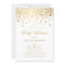 Faux Gold Confetti Dots Baby Shower Invitation