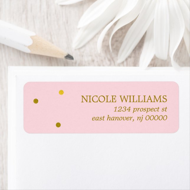 Faux Gold Confetti Dots Label (Insitu)