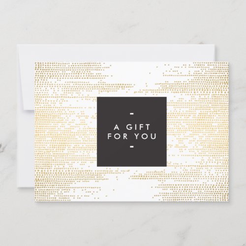 Faux Gold Confetti Dots Pattern Modern Gift Card