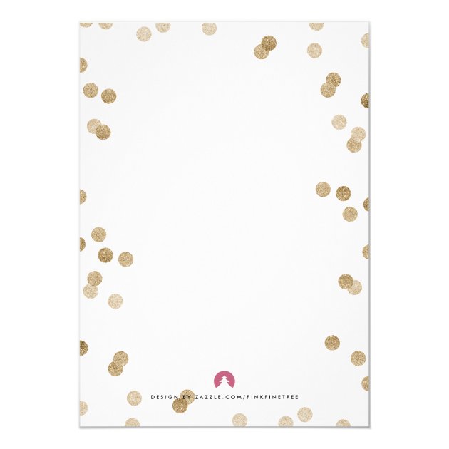 Faux Gold Confetti Modern Baby Sprinkle Invitation