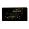 Faux Gold Confetti on Black Modern Address Label