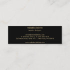 Faux Gold Confetti on Black Modern Business Card