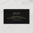 Faux Gold Confetti on Black Modern Business Card