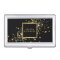 Faux Gold Confetti on Modern Black Card Case