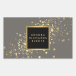 Faux Gold Confetti on Modern Gray Stickers
