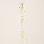 Faux Gold Confetti White Glam Scarf<br><div class="desc">Deck the halls and yourself too with this chic holiday chiffon scarf. This design features a white background with faux gold confetti sprinkled around. The perfect gift for that special woman in your life. Designed by world renowned artist © Tim Coffey.</div>