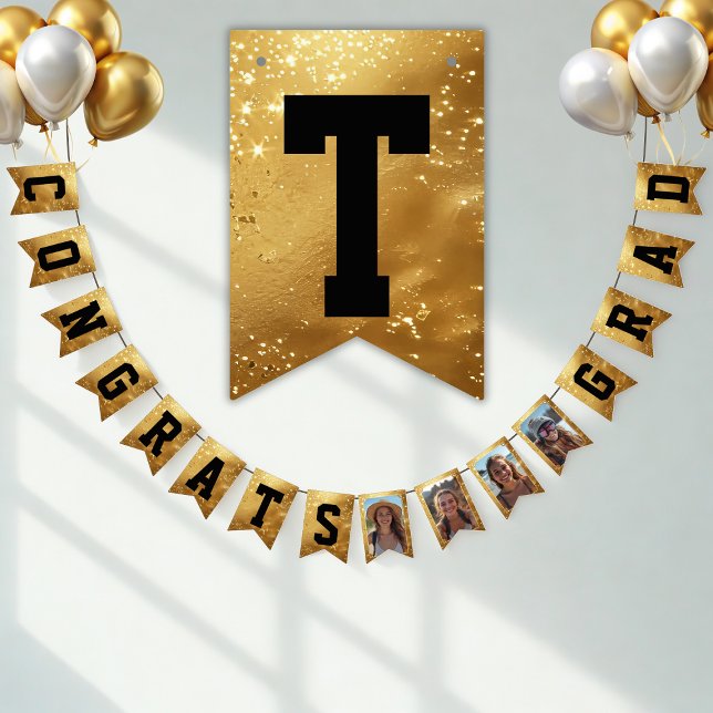 Faux Gold CONGRATULATIONS! sparkling Party Bunting Flags (Creator Uploaded)