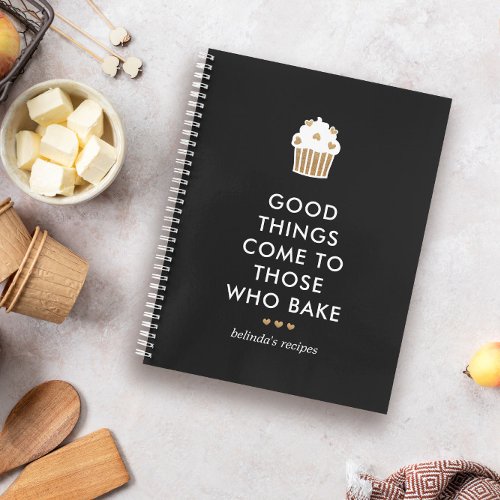 Faux Gold Cupcake Good Things Baking Recipe Notebook