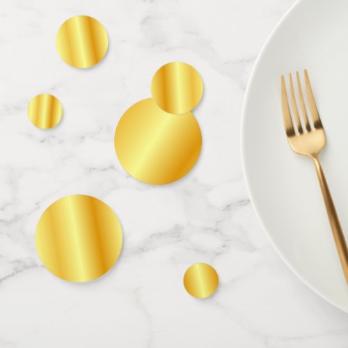 Faux Gold Custom Elegant Template Blank Modern Confetti