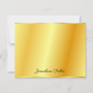 Faux Gold Custom Handwritten Script Name Template