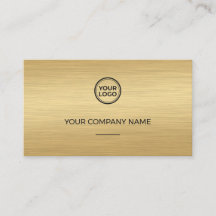 Faux Gold Custom Logo Business Card