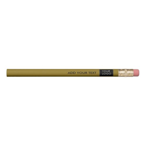 Faux gold Custom Logo Text Business Company  Pencil