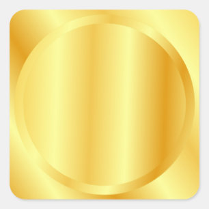 Faux Gold Custom Metallic Look Blank Template Square Sticker