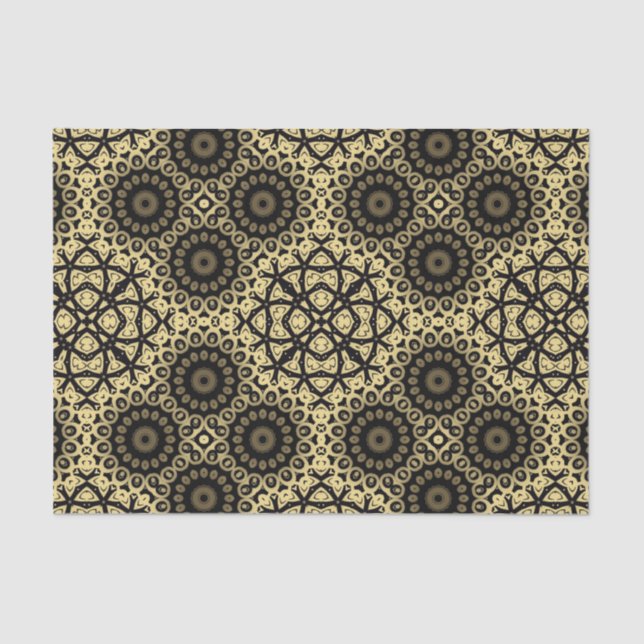 Faux Gold Decorative Elegant Stylish Pattern Tissue Paper (Front)