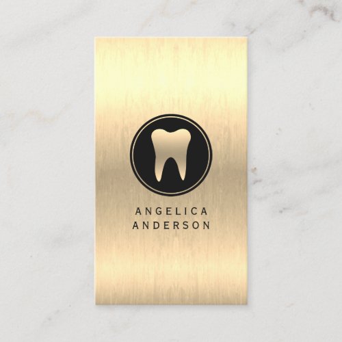 Faux Gold Dental Business Card