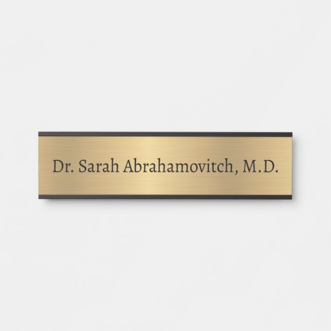 Faux Gold Doctor Doctor's Office Door Sign (Front)