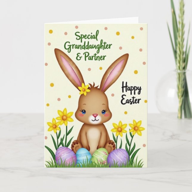 Faux Gold Easter Animal Card (Front)