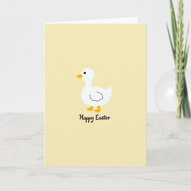 Faux Gold Easter Bird Art Card (Front)